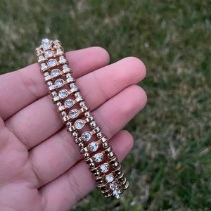 Very nice diamond studded rock n roll bracelet